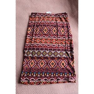Aztec Print Pencil Skirt